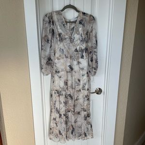 Calvin Klein Flowy Floral Midi Dress